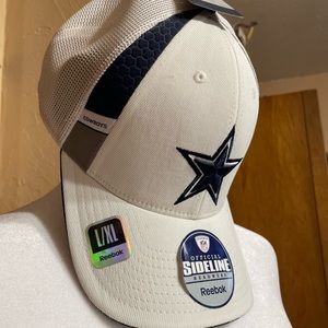 NWT Reebok Mens ONFIELD Sideline Structured Flex Dallas Cowboys Cap